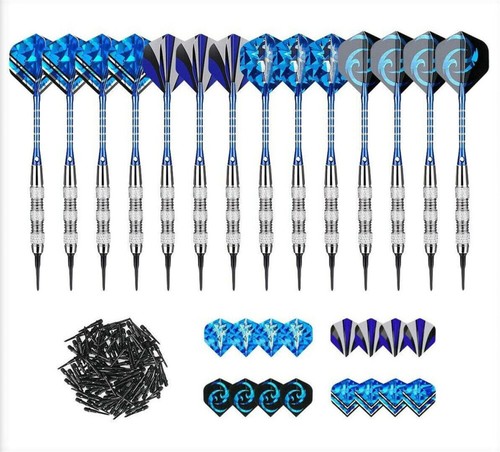 14 Softdart Pfeile mit 16 Flight 140 Dartspitzen 18g Dartpfeile Set Darts Set DE - Bild 4 von 12