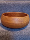 A Used Handcarved Solid Teak Fruit Bowl Made in Thailand