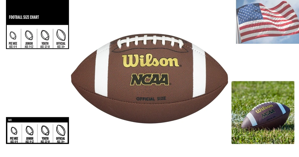 Official Size NCAA Composite Football Brown High School College Regulation