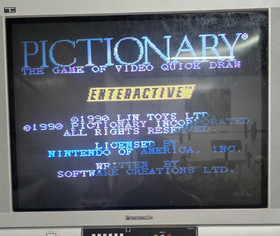 Pictionary - Nintendo, NES - Tested & Working