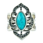 Canyon Sky Women's Vintage Faux Turquoise Marquise Ring Size 9