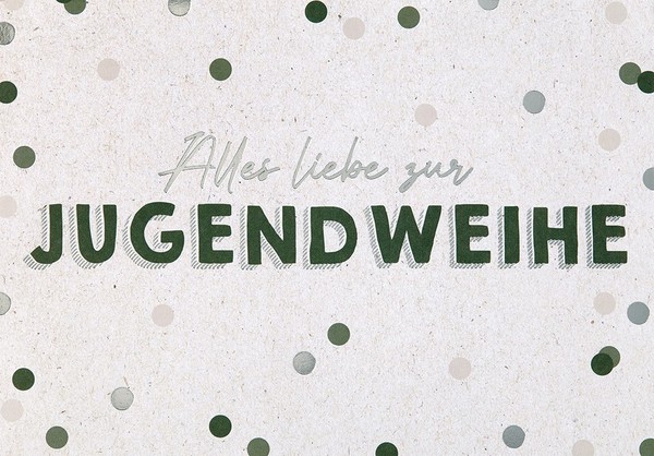 Jugendweihe - Unverpackt Plastikfrei - GlüCkwunschkarte Mit Umschlag - Alles Lie-image