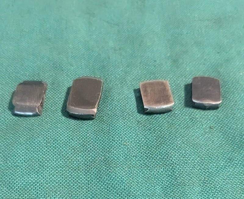 4 Vintage 3/8" Steel Dovetail Filler Blanks Winchester Marlin Savage Others