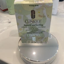 Clinique Beyond Perfecting Powder Foundation +Concealer #15 Beige New in Box