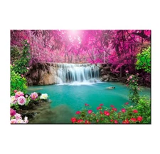 Waterfall Scenery Landscape Canvas Home Decor Wall Art Poster Prints Painting 46
