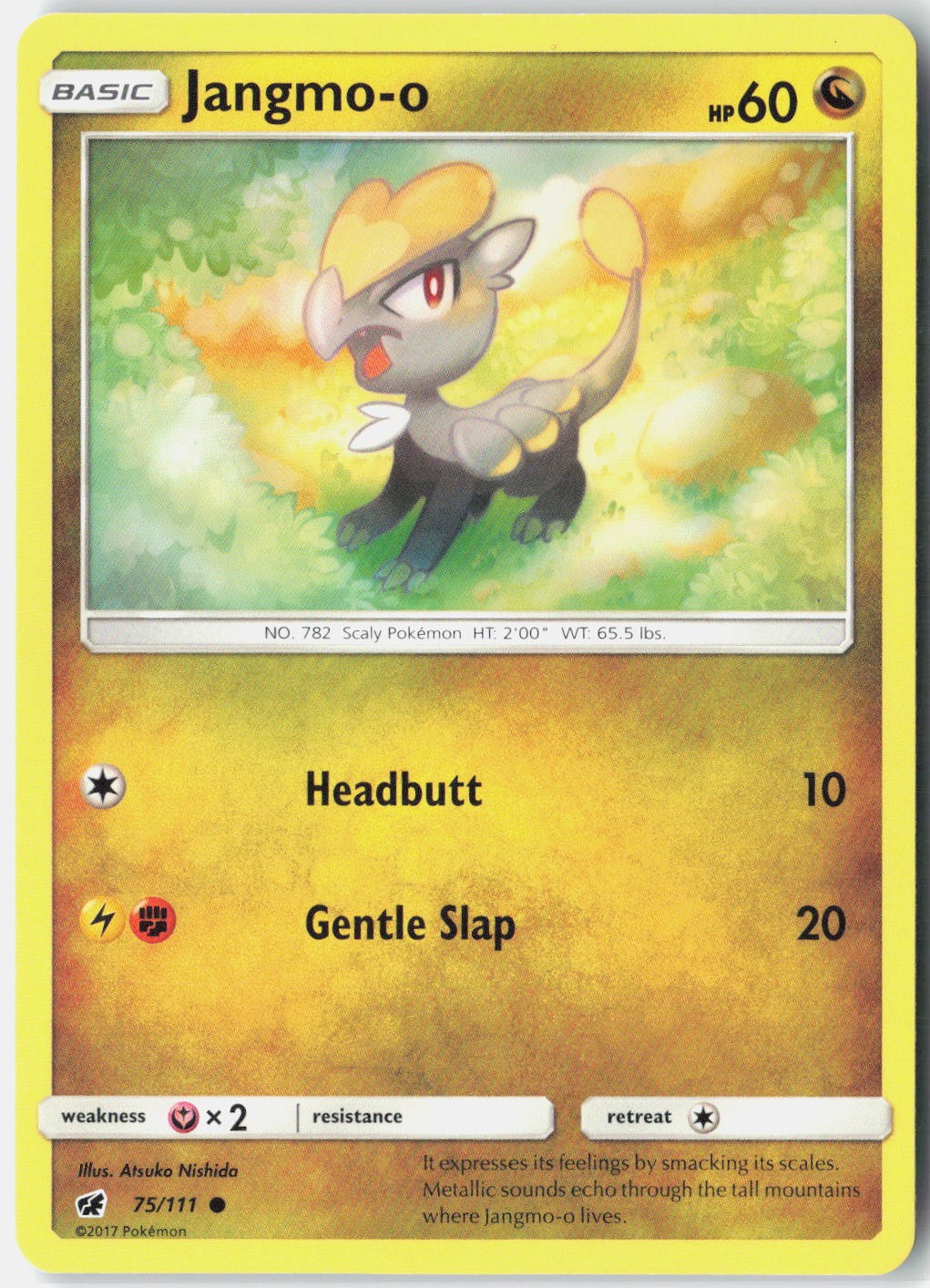 Jangmo-o SM - Crimson Invasion 75/111 Pokemon Card