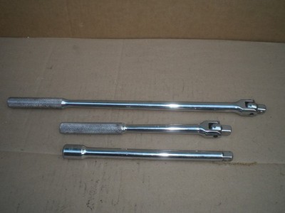 Two JS Tools 1/2'' Flex Head Breaker Bars & 1 Extension
