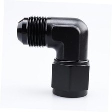 -10 AN Male Flare to Female 90 Degree Elbow Swivel Adapter Fitting 10AN Black