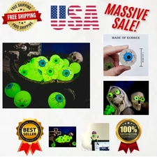 -Round Glow in The Dark Eyeball Bouncy Balls - 24 Fun Halloween Treats