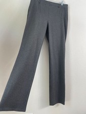 Quince Womens Large Tall Ultra Stretch Ponte Straight Leg Pants Charcoal Gray