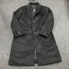 BANANA REPUBLIC FACTORY Wool-Blend Topcoat Men's Size L Black