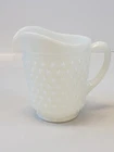 Vintage Hobnail Milk Glass 2 Cup Pitcher Creamer    5.25" Tall 16oz