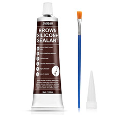 Brown Silicone Caulk, Brown Caulk Water-Resistant Adhesive Perfect Seal for Inte