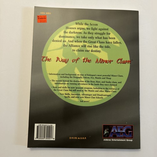 Legend of the Five Rings The Way of the Minor Clans 1999 Book 9 LFR RPG AEG - Picture 2 of 15