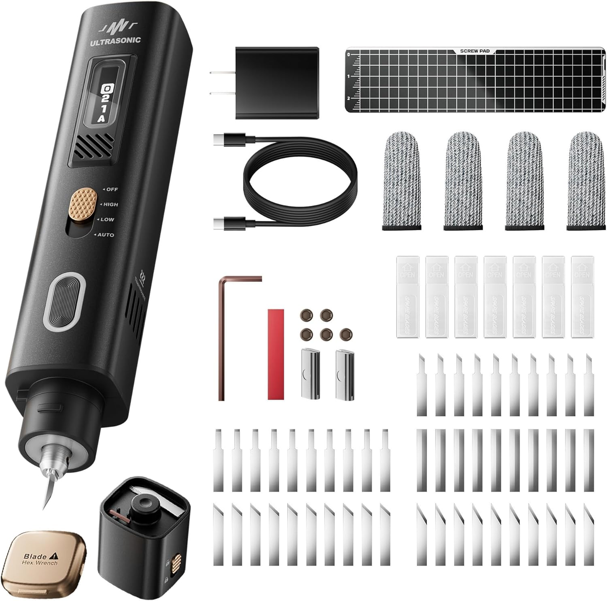 Handheld Ultrasonic Cutter Knife Pro 40Khz 35W, 50Pcs Replacement