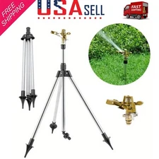 Impact Sprinkler on Tripod Base Large Area Water Sprinkler for Lawn Yard Garden