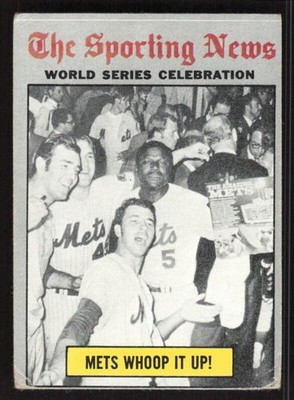 1970 TOPPS WHOOP IT UP! 310 VG WORLD SERIES CELEBRATION BASEBALL NEW YORK METS