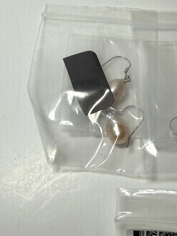 Pendientes de plata de ley con perlas cultivadas de agua dulce de rodio multicolor JTV Foto 3 de 4