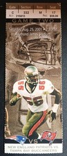 2001 Patriots Buccaneers Tom Brady Tampa Debut Rookie Year NFL Football Ticket