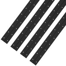 4 PCS Black Piano Hinges 16x1.2 Inch Heavy Duty Stainless 0.05 Thick Continuous