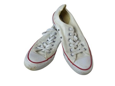 Converse All Star Sneaker Damen EU 39 UK 6 weiß Leinen M7652 Turnschuhe (21552)