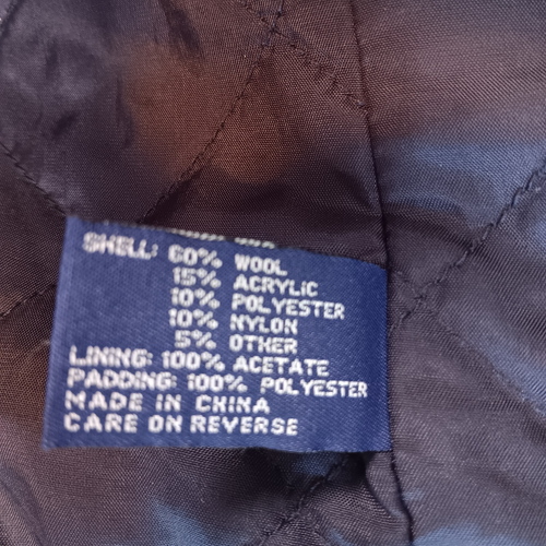 Structure Wool Blend Car Coat Bomber Men's Medium Full Zip Vintage 90s Y2K - Picture 5 of 8