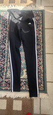 Adidas Climalite Black Pants White Stripes Size 8 To 10