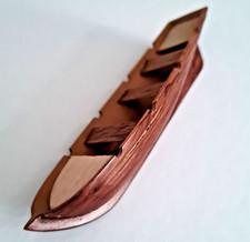 Beiboot 100x35mm KU/Holz Eigenfertigung Rumpf Mahagonie lasiert,  detailliert