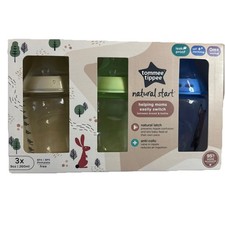Tommee Tippee Natural Start Anti colic 9oz Slow Flow 0m Bottles Leak Proof 3pk