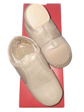 Capezio EJ2C Beige kid's Slip On Jazz Dance Shoes Size 10.5