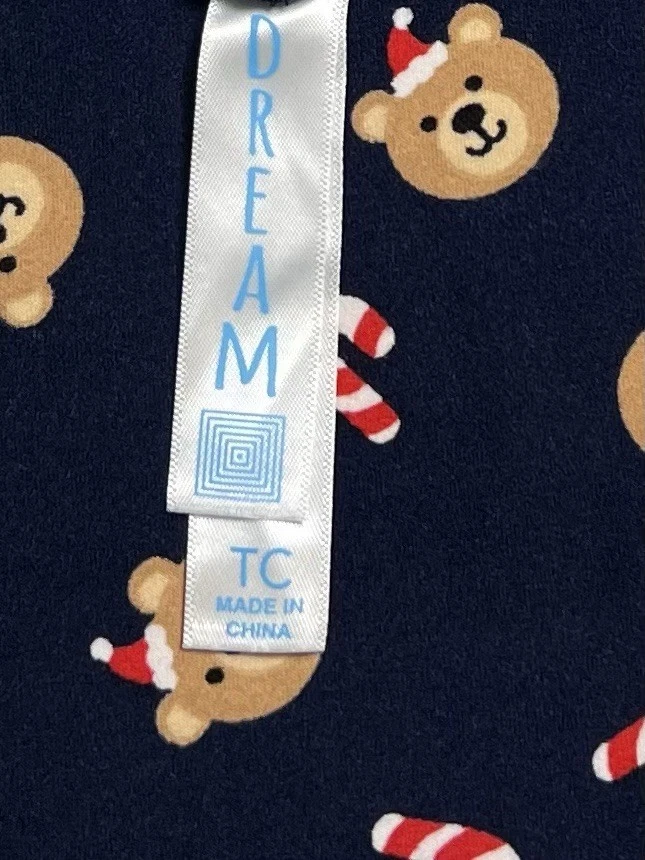 LuLaRoe Leggings TC Alto Curvilíneo Navidad Vacaciones Animal AZUL Oso Bastón de Caramelo Divertido Foto 4 de 4