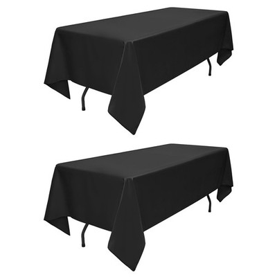 LYAFS 2er Pack Tischdecke schwarz 153x260cm 2 Stück 60x102 Zoll (153x260cm),