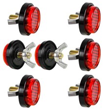 6pcs Red Reflectors Motorcycle License Plate Frame Bolts And Nuts Round License 6pcs Red Reflectors Motorcycle License Plate Frame Bolts And Nuts Round License