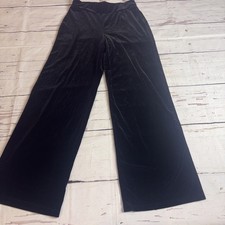 Vintage Susan Lawrence Velvet Pants Women  s Small Wide Leg Black A5 