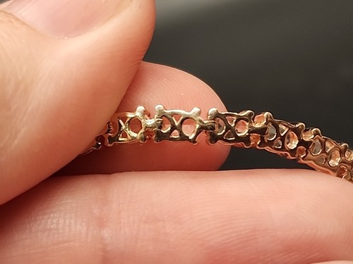 Bracciale Tennis 8" Argento Placcato 18K RG Pesca Morganite 5,98ctw JTV OAH171-8 - Foto 5 di 13