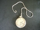 Antique 1927 Elgin  Silver  pocketwatch w/chain 12s 7 jewel fully working  Nice!
