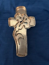 Michael Bonne Copper Cookie Cutter The Easter Lily Cross With Artwork