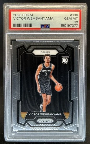 2023-24 Panini Prizm Victor Wembanyama RC Rookie #136 Spurs PSA 10 GEM MINT