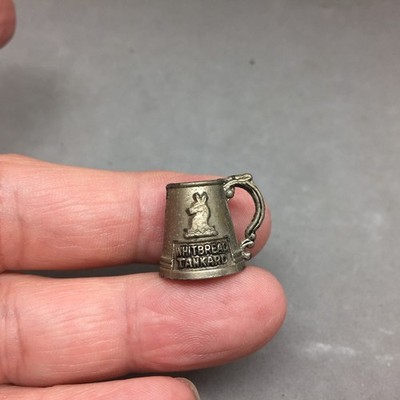 Miniature Whitbred Tankard 5/8'' Mug Stein Ale London Brewery Watch Chain Fob