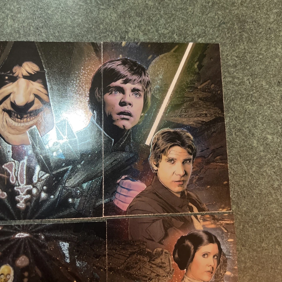 2009 Star Wars Galaxy Series Four Etched Foil Chase Card Set 1-6 Topps - Image 4 of 4