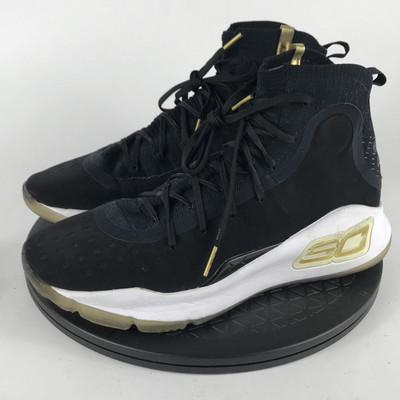 Under Armour Curry 4 More Dimes Black/Gold Basketball Shoes Men s Size 10