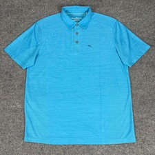 Tommy Bahama Size Medium Polo Shirt IslandZone Golf Blue