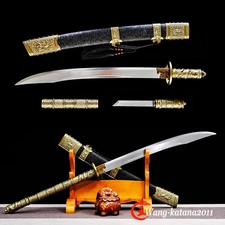 Chinese Kangxi Dao Broadsword & Short Knife 2 IN 1 Sharp Sword Horse chop saber