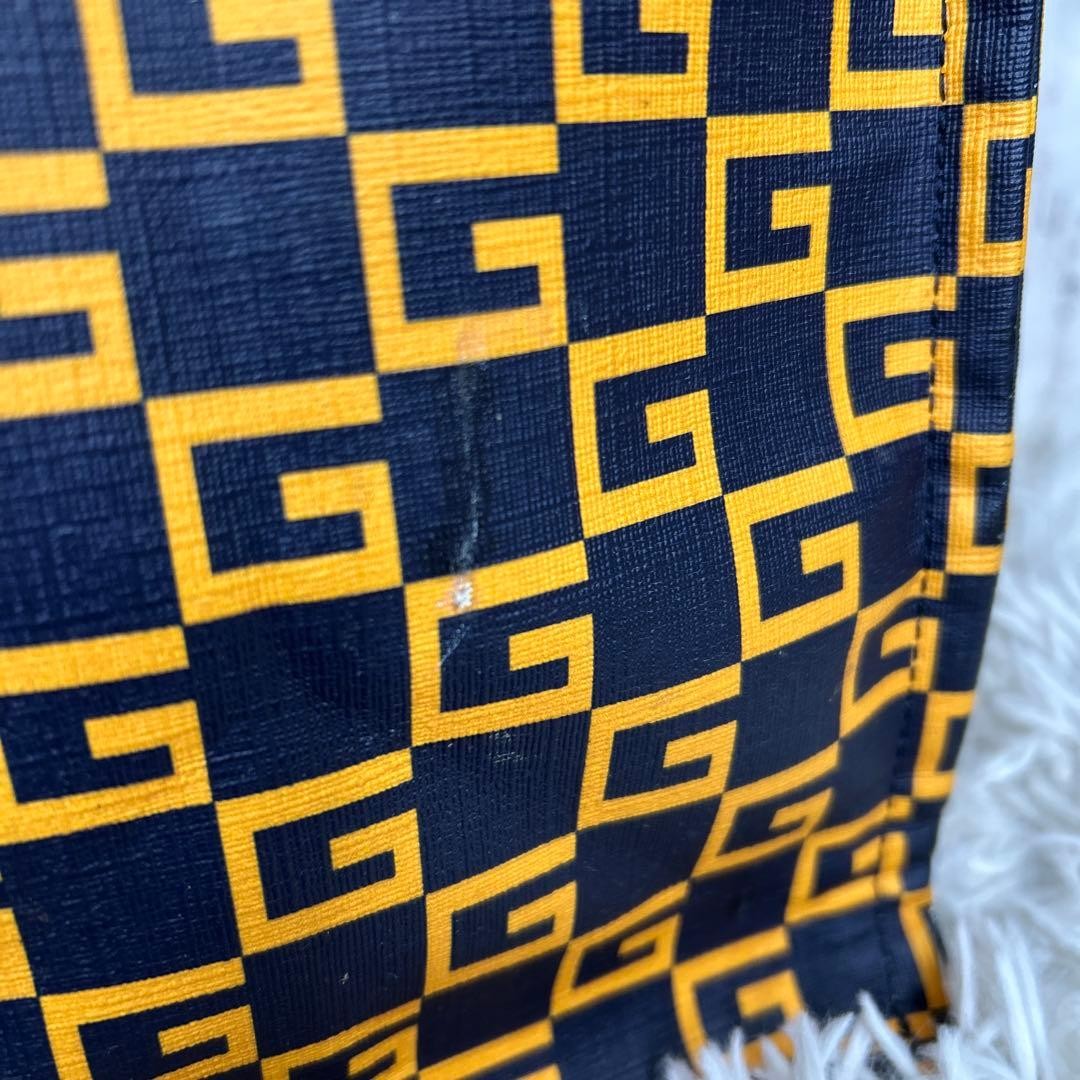 GUCCI Square G Tote Bag PVC Leather Black Large Capacity Authentic thumbnail 7