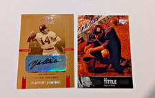 2 Y.A TITTLE AUTOGRAPH LEGENDS UPPER DECK 1997+DONRUSS CLASSICS SIGNIFICANT #/75