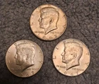 Lot of 3 Kennedy Half Dollars 40% Silver 1967