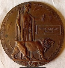 WWI Death Penny ‘Percy William Brooks’