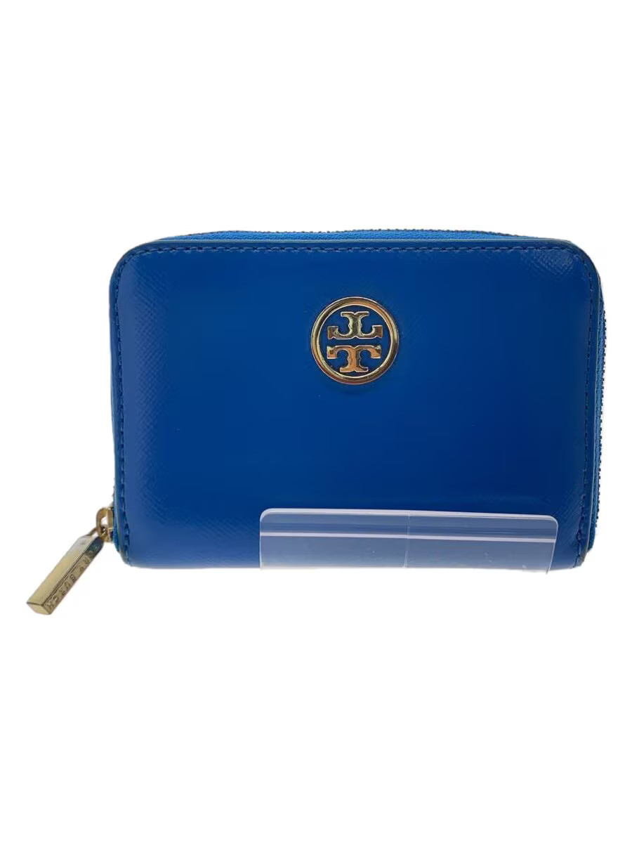 TORY BURCH Coin Case, Leather, Blue, Solid Color, Women's