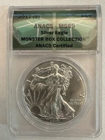 2017 (S) AMERICAN SILVER EAGLE. ANACS – CERTIFIED MS 69. MONSTER BOX COLLECTION