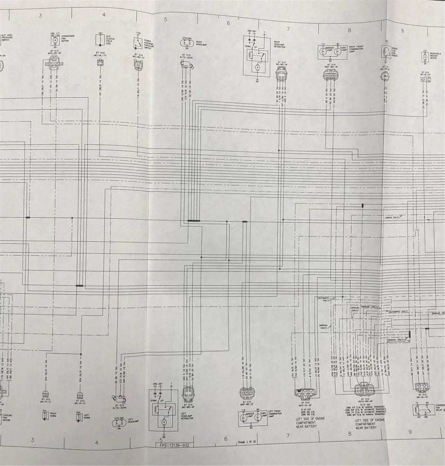 1993 Ford Probe Fábrica Foldout Diagrama Eléctrico Esquemáticos Originales 93 - Imagen 3 de 3